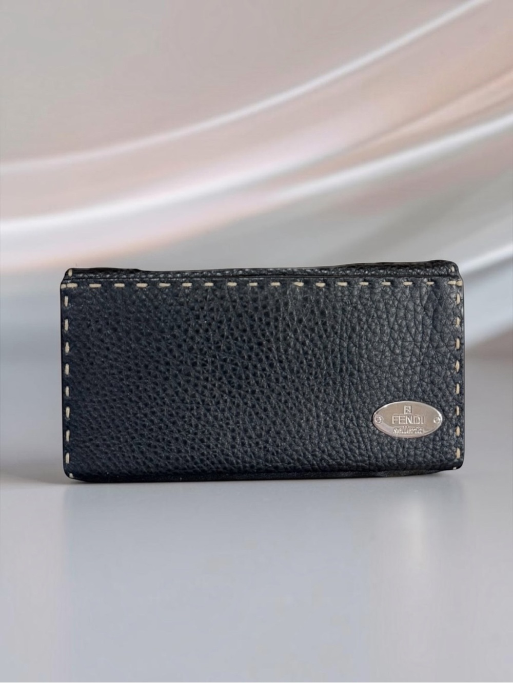 Fendi Dark Brown Selleria Leather Wallet Dust Bag + Box EXCELLENT Condition